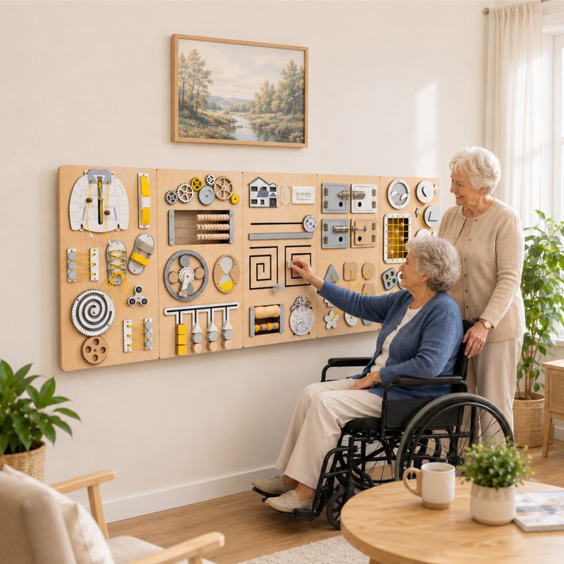 Sensory wall panels for adults and memory care